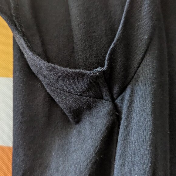 Allsaints Rip It Up Tunic Tee Black Grey Tone Abstract Graphic High Low Hem - Picture 4 of 12